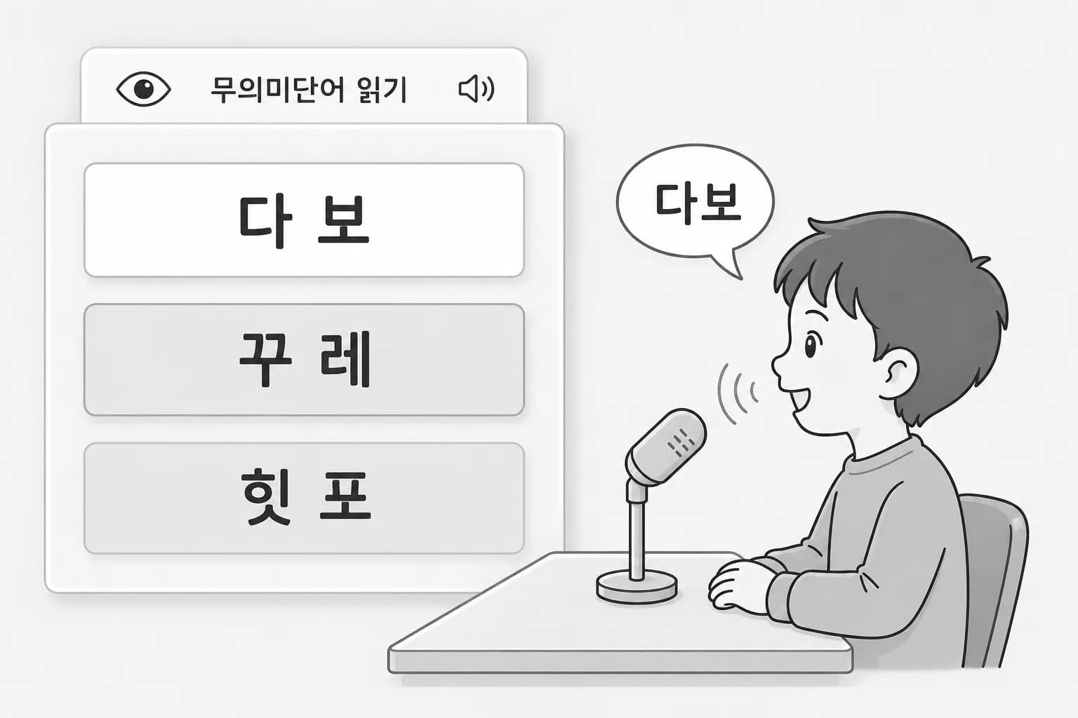 무의미단어 읽기
